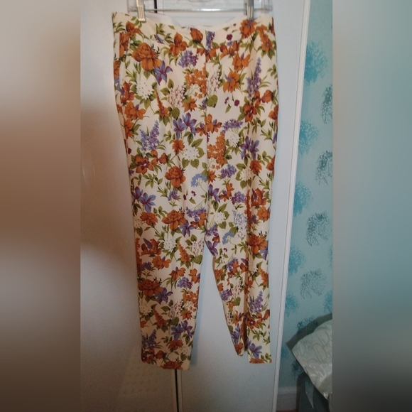 Pearl Floral Print Pants sz 12 - Picture 3 of 11